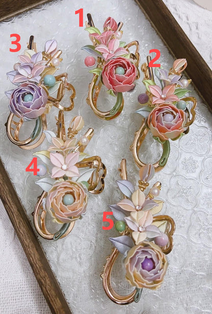 Fermaglio personalizzato Fiore - Fermaglio in seta (Chanhua)
