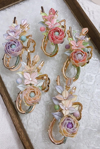 Fermaglio personalizzato Fiore - Fermaglio in seta (Chanhua)