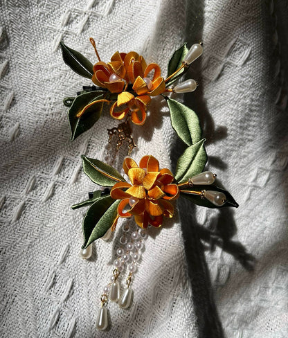 Fermaglio per capelli Laurel Bespoke - Fermaglio per capelli in seta (Chanhua)
