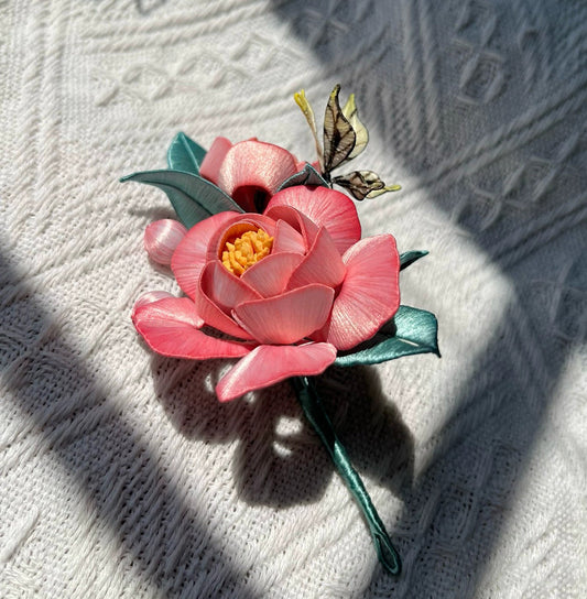 Fermaglio per capelli su misura a fiore - Fermaglio per capelli in seta (Chanhua)