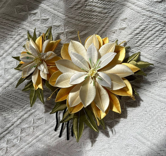 Dahlia Fermaglio Su Misura - Fermaglio di Seta (Chanhua)