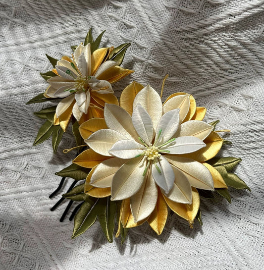 Dahlia Fermaglio Su Misura - Fermaglio di Seta (Chanhua)
