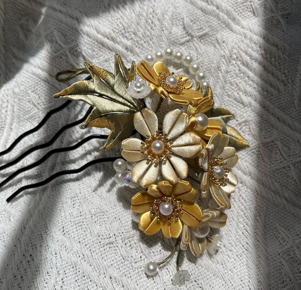 Épingle à cheveux sur mesure Daisy - Épingle à cheveux en soie (Chanhua)