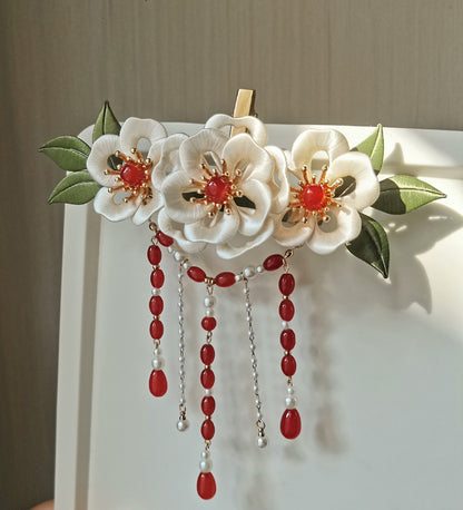 Épingle à cheveux sur mesure Fleur - Épingle à cheveux en soie (Chanhua)