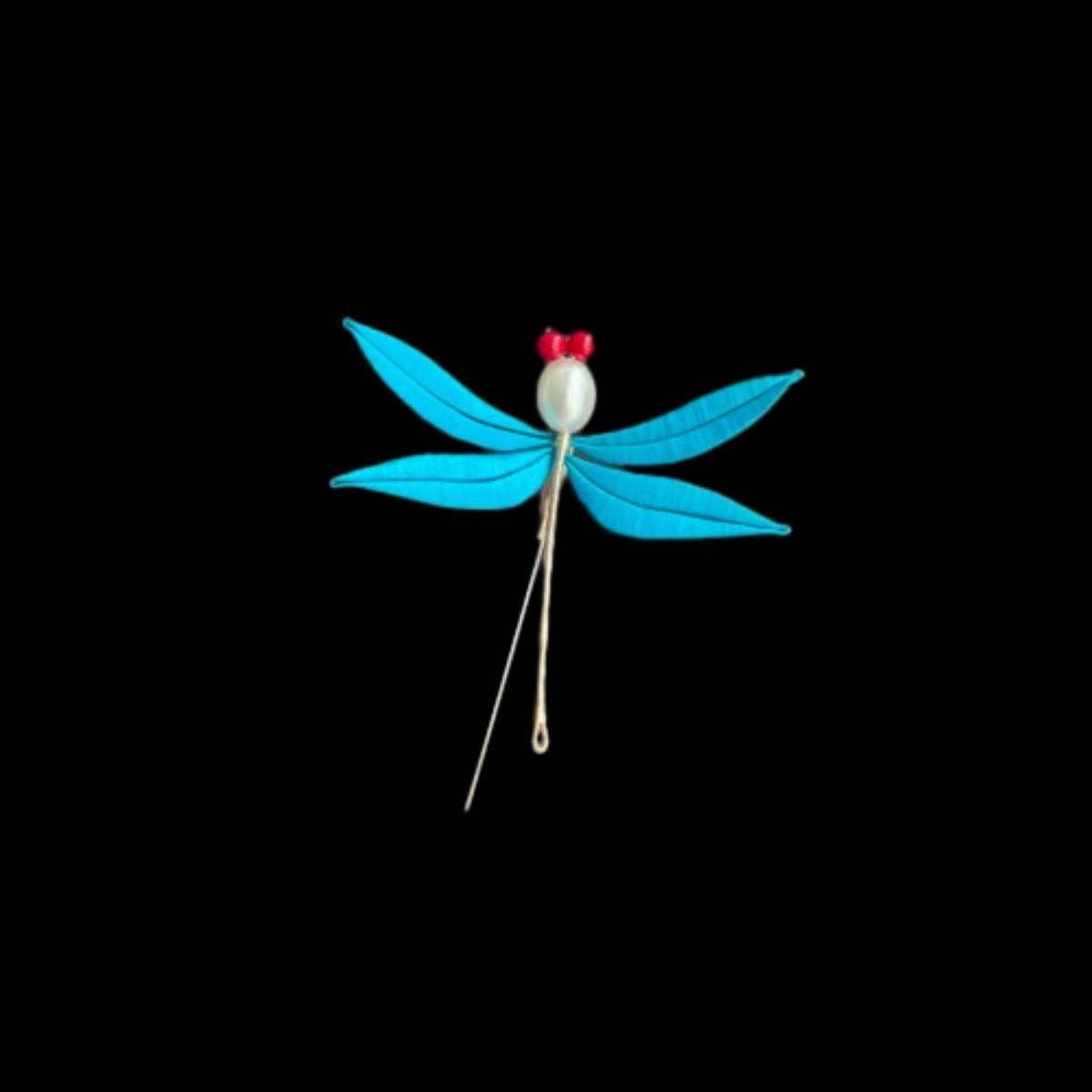 Broche Libellule faite à la main - Broche en soie (Chanhua)