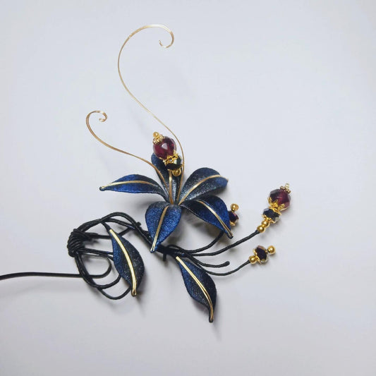 Fermaglio per capelli su misura a forma di fiore - Fermaglio per capelli in seta (Chanhua)