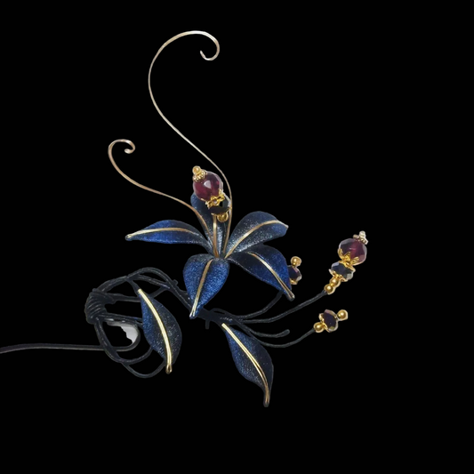 Fermaglio per capelli su misura a forma di fiore - Fermaglio per capelli in seta (Chanhua)