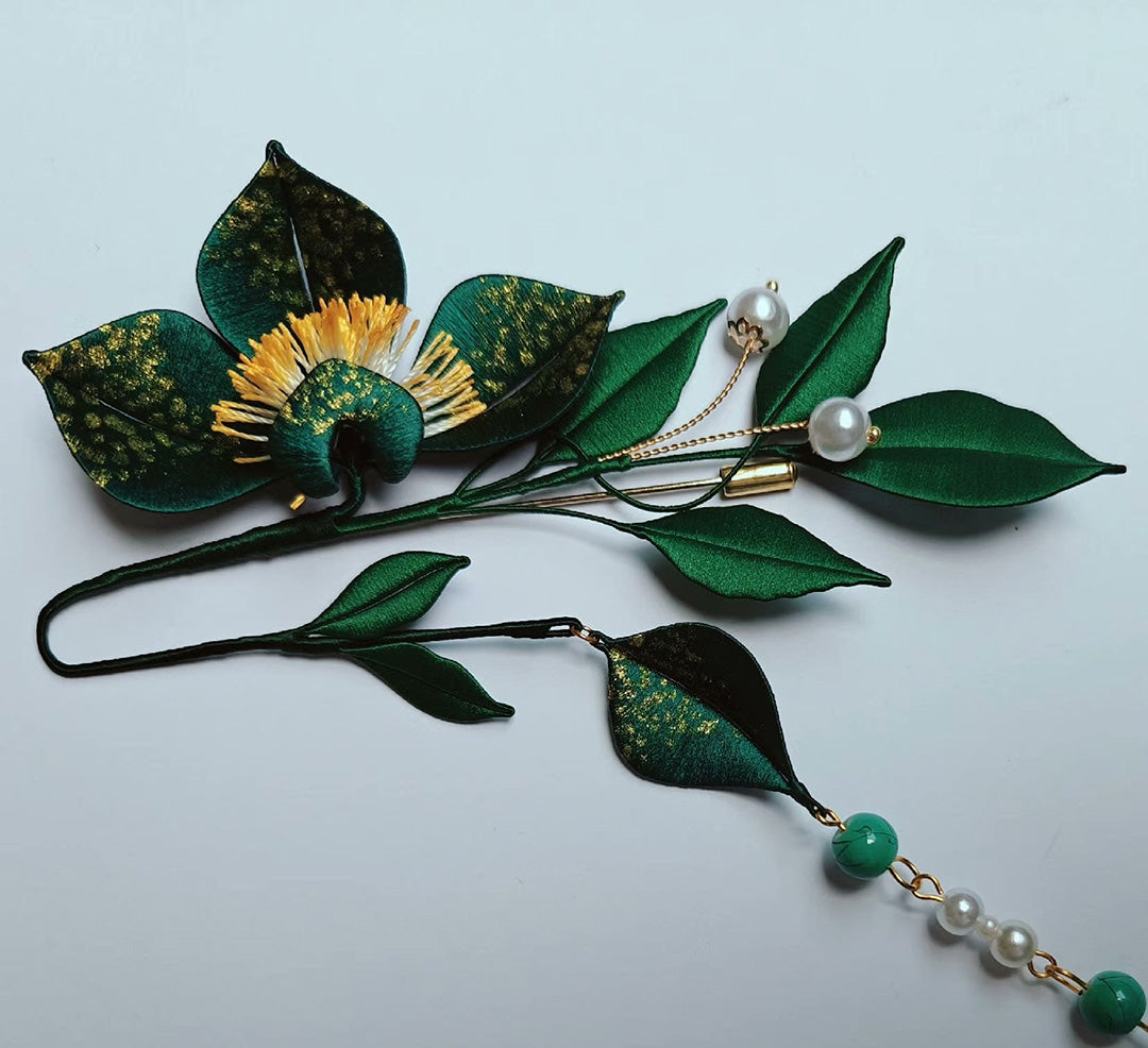 Flower Handmade Hairpin - Silk Hairpin(Chanhua) – Fullflowers