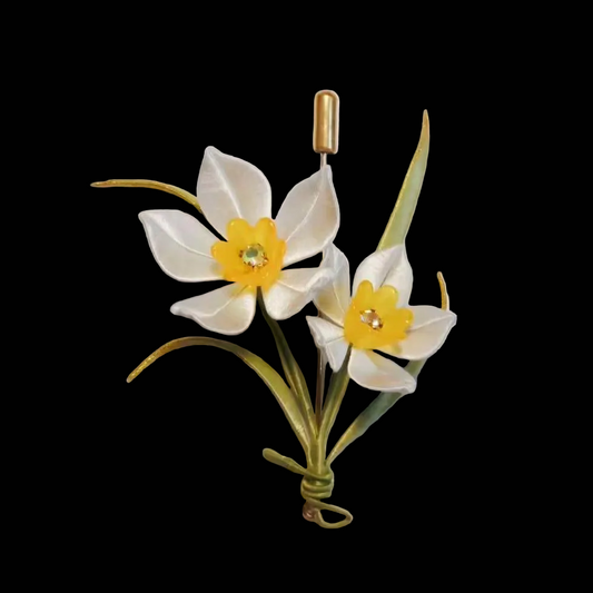 Narcissus Handmade Brooch - Silk Brooch(Chanhua)