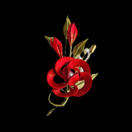 Spilla Fiore Fatta a Mano - Spilla in Seta (Chanhua)