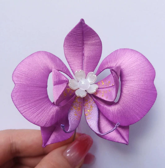 Moth Orchid Handmade Brooch - Silk Brooch(Chanhua)