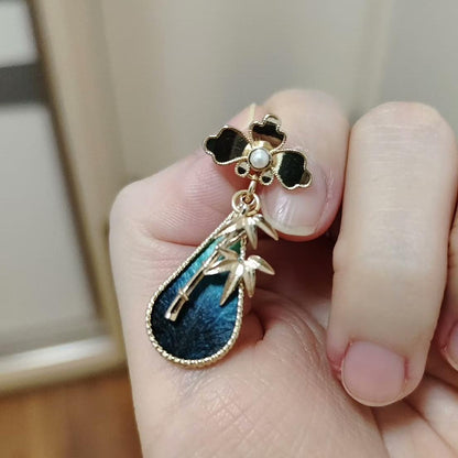 Orecchini a Goccia d'Acqua Personalizzati - Orecchini in Seta (Ronghua)