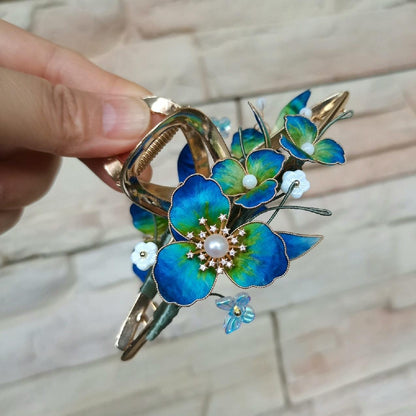 Fermaglio Iris su Misura - Fermaglio in Seta (Ronghua)