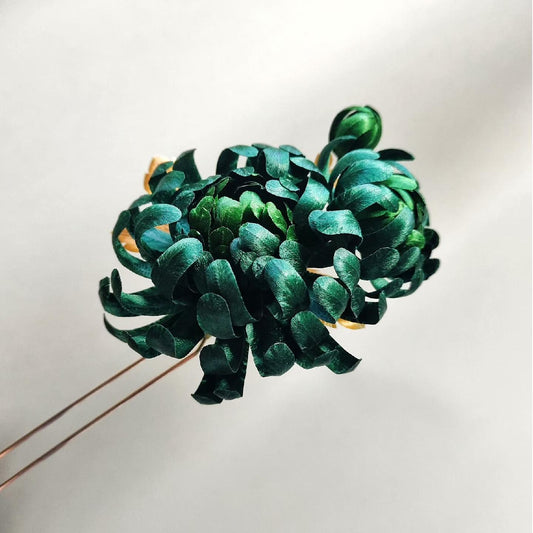 Fermaglio per capelli su misura Crisantemo - Fermaglio per capelli in seta (Ronghua)