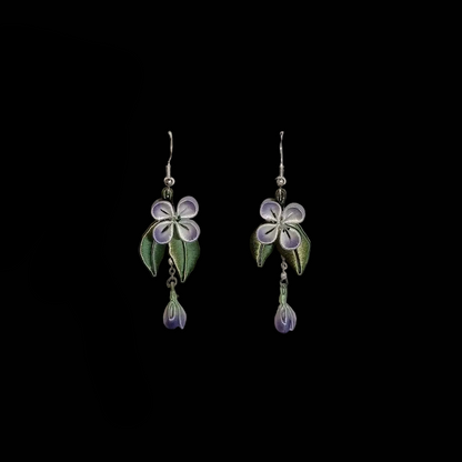 Handcrafted Chanhua Flower And Leaves Earrings
