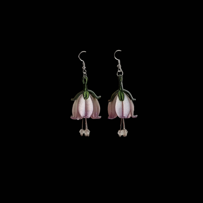 Handmade Chanhua Flower Dangle Earrings