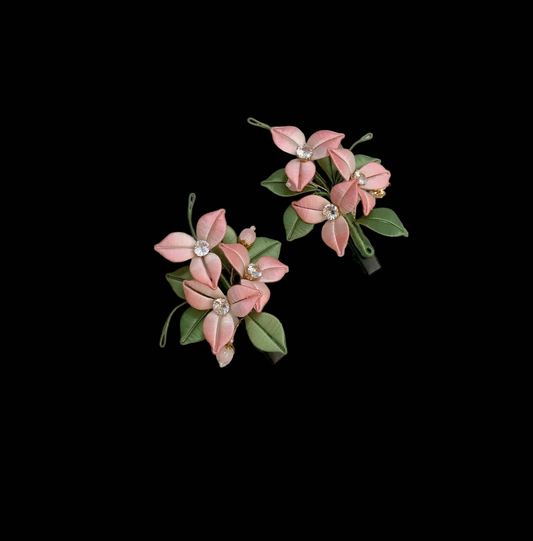Pettine per capelli fatto a mano Chanhua Bougainvillea - Accessorio per capelli con fiori di filo