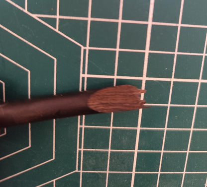 Fractured Ebony Hair Stick – Showing High-Density Wood Core