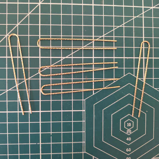 Forcina per capelli a U da 75 mm (5 forcine) - Fermagli in metallo grezzi per lavoretti fai da te e chignon minimalisti