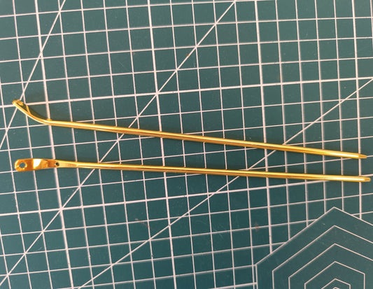 Bastoncino per capelli in metallo curvo, 170 mm | Base per forcina fai da te per la creazione di gioielli e artigianato/ 2 Bastoncini per capelli