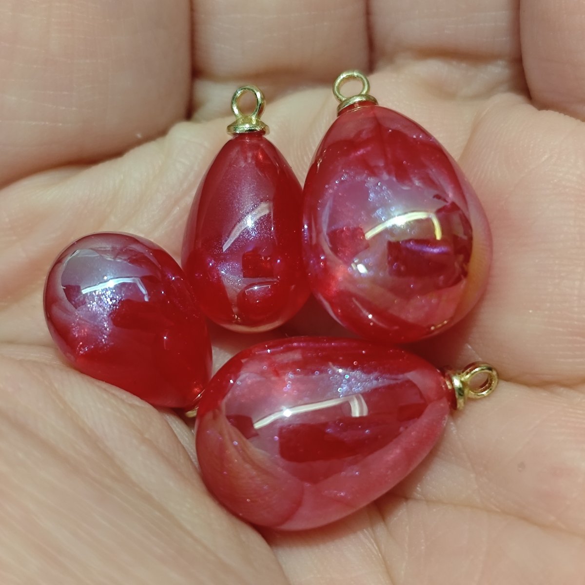 4 Ciondoli a Goccia Stellate HB006(A) – Ciondoli Colorati in ABS per Gioielli Fai da Te, Ronghua & Chanhua