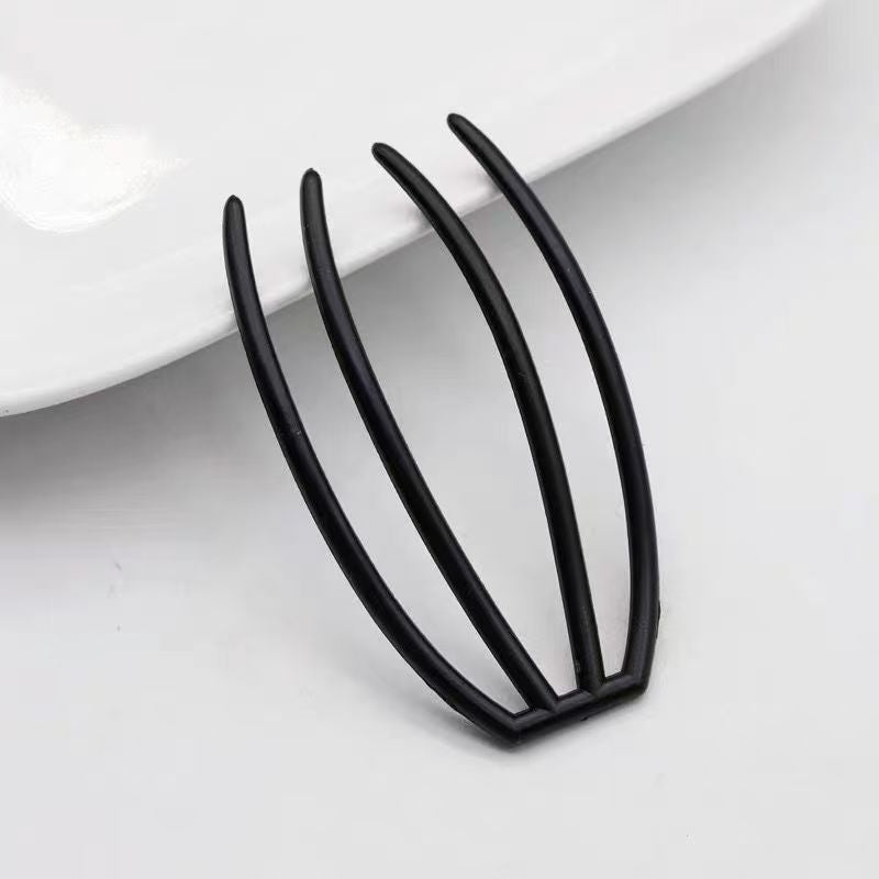 4-Prong Metal Hair Fork | DIY Hairpin Component & Minimalist Updo Pin