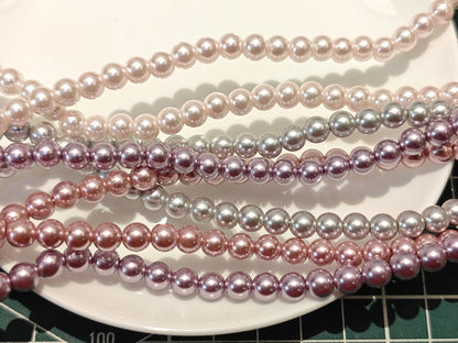 Glass Pearl Beads Strands - Premium Imitation Pearls for DIY Jewelry Making