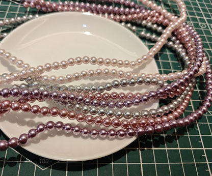 Glass Pearl Beads Strands - Premium Imitation Pearls for DIY Jewelry Making