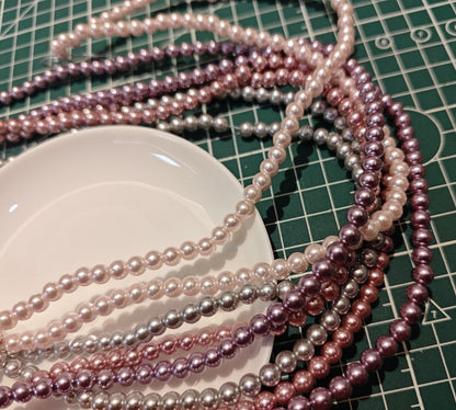 Glass Pearl Beads Strands - Premium Imitation Pearls for DIY Jewelry Making