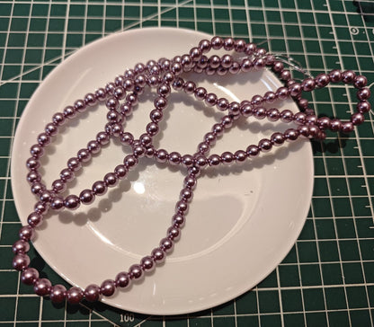 Glass Pearl Beads Strands - Premium Imitation Pearls for DIY Jewelry Making