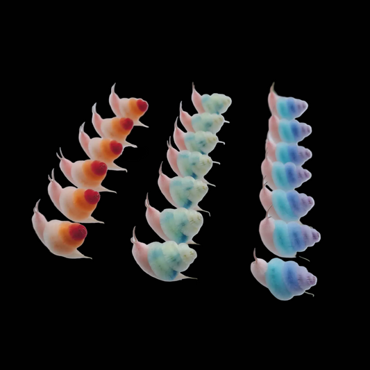 Handmade Small Ronghua Snail Ornament - Natural Mulberry Silk, 7 Colors