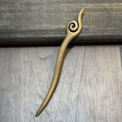 Natural Green Sandalwood Hair Stick Set - Premium Heartwood Designs #18cm绿檀