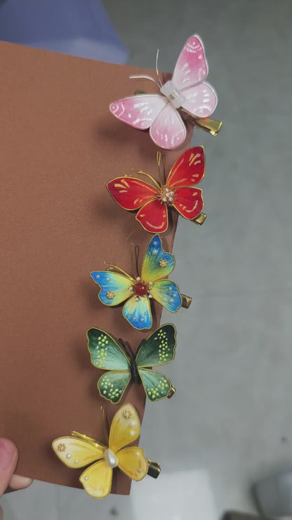 Handmade Ronghua Silk Butterfly Hair Clip - Custom Accessory Options