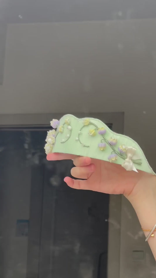 Handmade Lily of the Valley Chanhua Crown - Artisanal Floral Headpiece