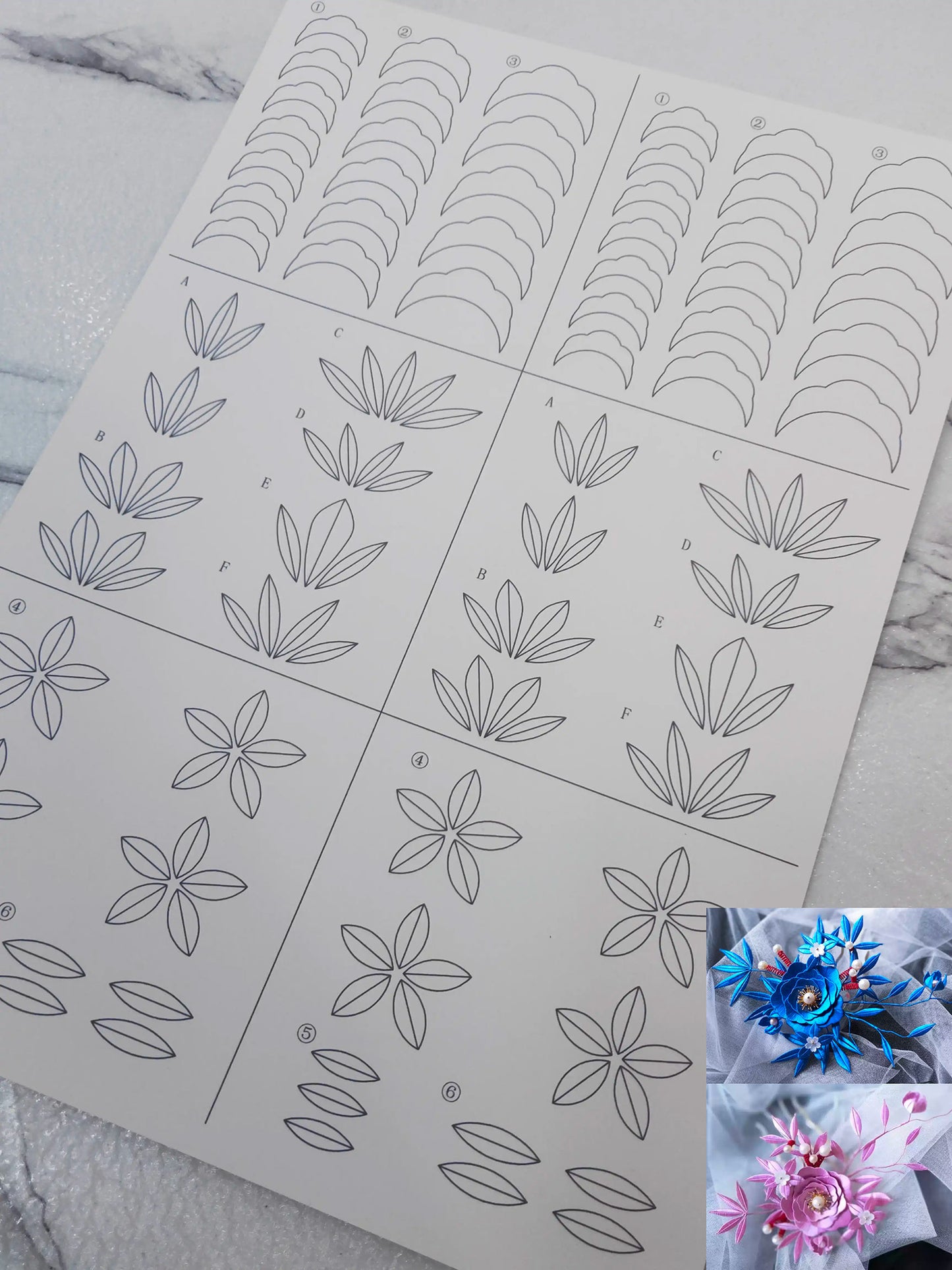 Lanterna piccola - JY DIY Chanhua Modello in carta per accessori tradizionali per capelli